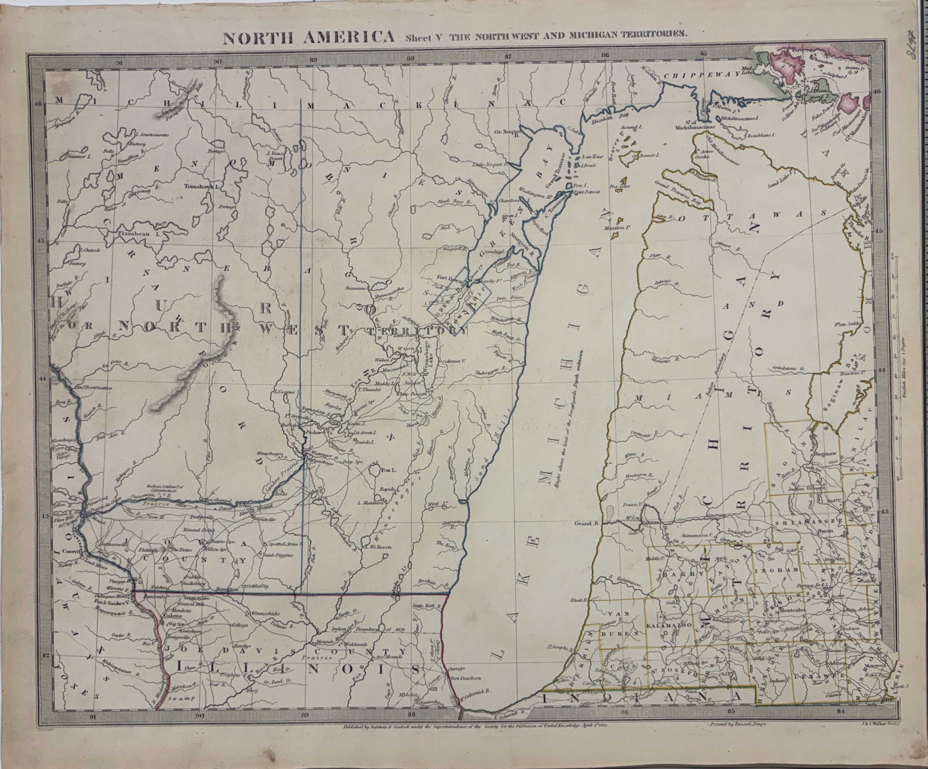 North America Sheet V: The North West and Michigan Territories