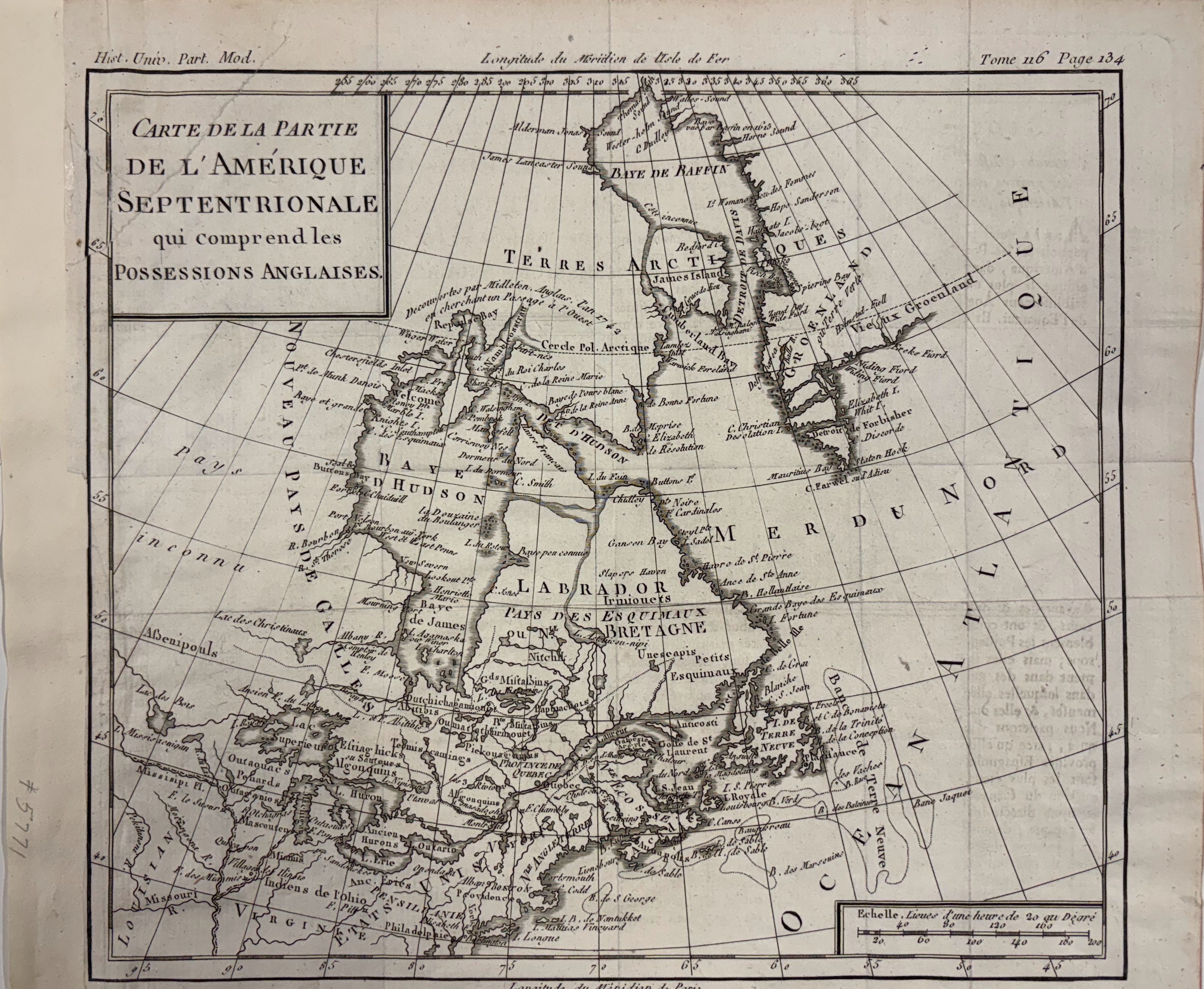 Carte de la Partie de l'Amérique Septentrionale qui comprend les Possessions Anglaises