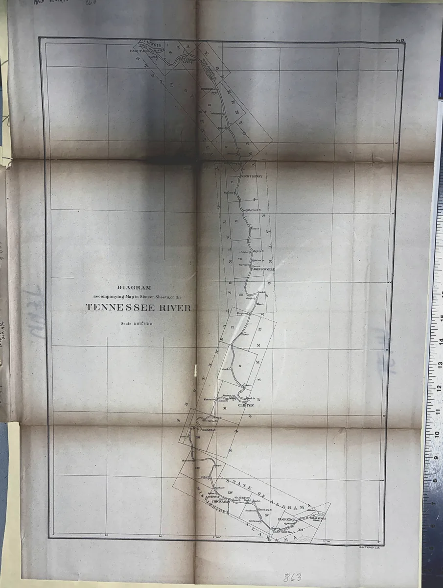 DIAGRAM accompanying Map in Sixteen Sheets, of the TENNESSEE RIVER