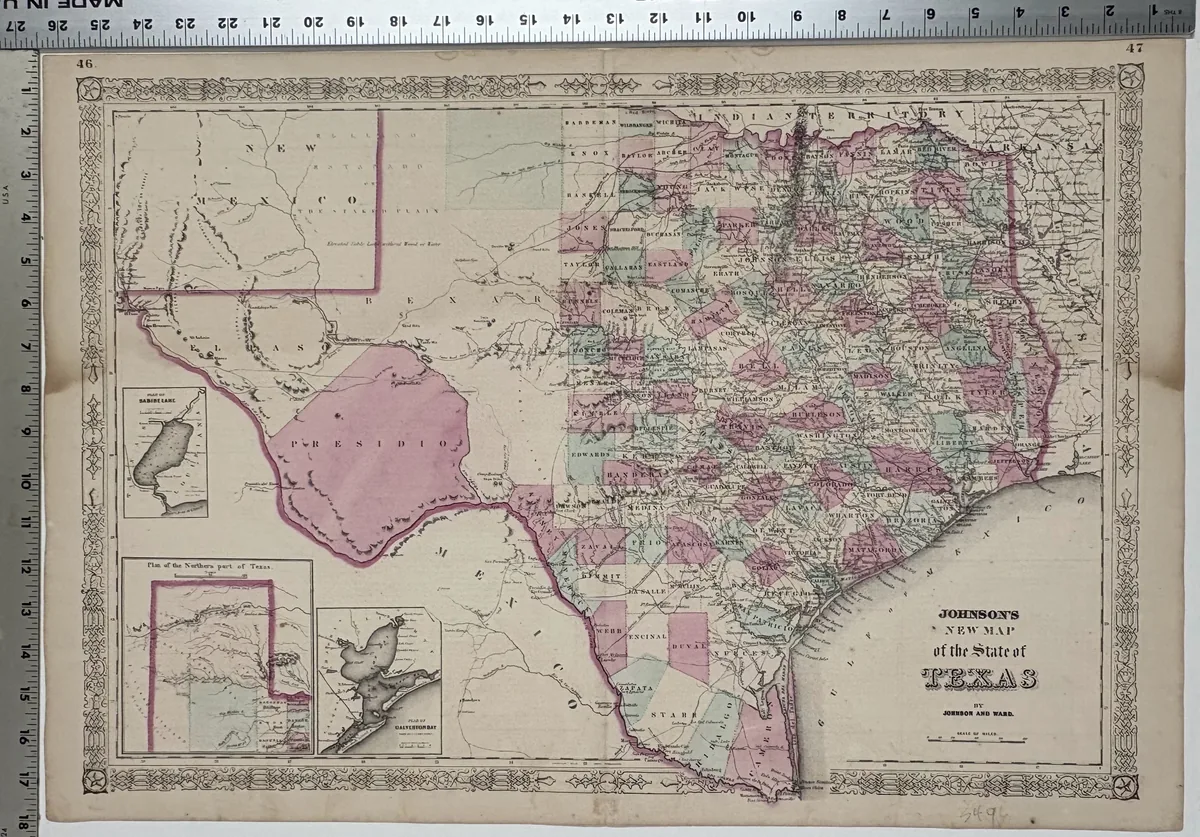 JOHNSON'S NEW MAP OF THE STATE OF TEXAS