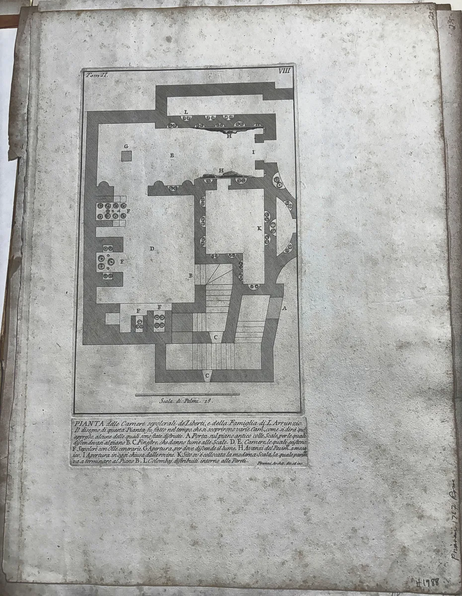Tav. VIII - Pianta delle Camere sepolcrali