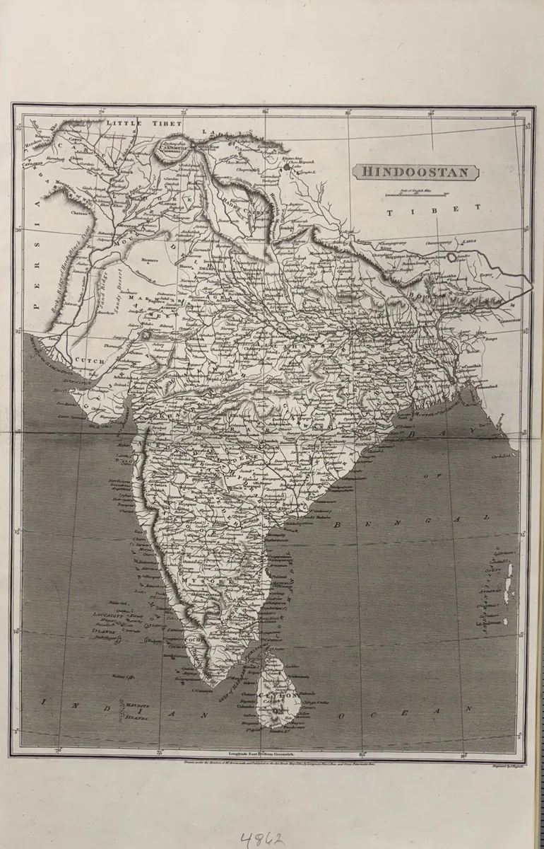 An Engraved Map of Hindoostan
