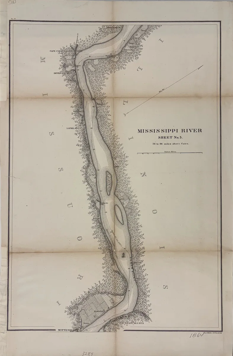 Mississippi River - Sheet No. 2 (25 to 41 miles above Cairo)