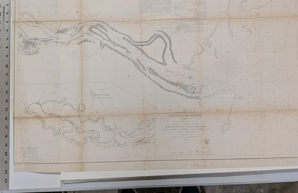 Preliminary Chart of Savannah River, Georgia (Horizontal View)